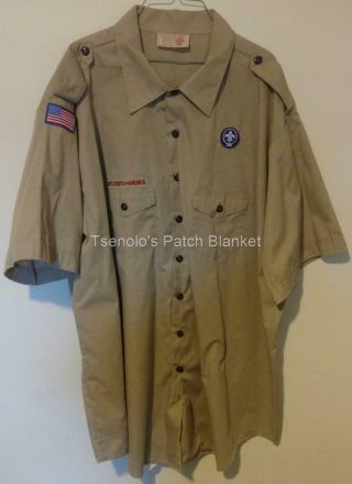 Boy Scout Now Scouts Bsa Uniform Shirt Size Adult 4x - Large Ss 095