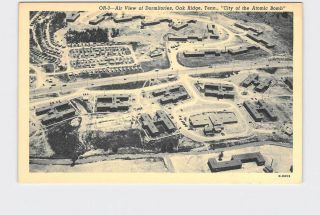 Vintage Postcard Tennessee Oak Ridge View Of Dormitories City Of Atomic Bomb
