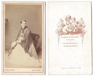 Cdv Victorian Lady Carte De Visite By Gibbs & Barry Of Middlesbrough