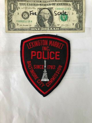 Lexington Market Police Patch (baltimore City) Un - Sewn In Great Shape