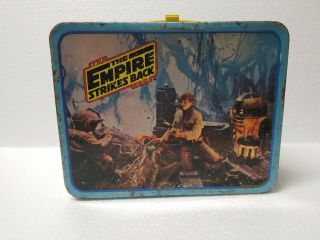 Vintage 1980 Star Wars Empire Strikes Back Metal Lunch Box Yoda Vader