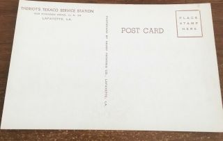 Lafayette LA Theriot ' s Texaco Gas Service Station Rte 90 Postcard 2