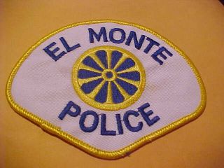 El Monte California Mounted Police Patch Shoulder Size Wheel