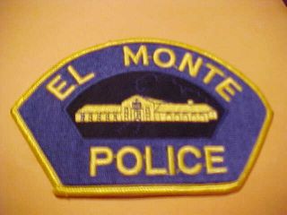 El Monte California Mounted Police Patch Shoulder Size Type 4