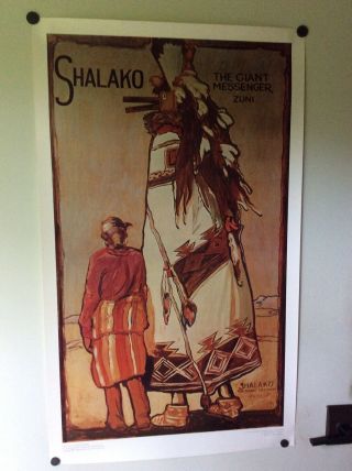 Shalako " The Giant Messenger " Print By Gerald Cassidy Santa Fe,  La Fonda Hotel.