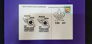 24th World Scout Jamboree 2019 / Postmark On Usps Official Postcard Malta Stamp