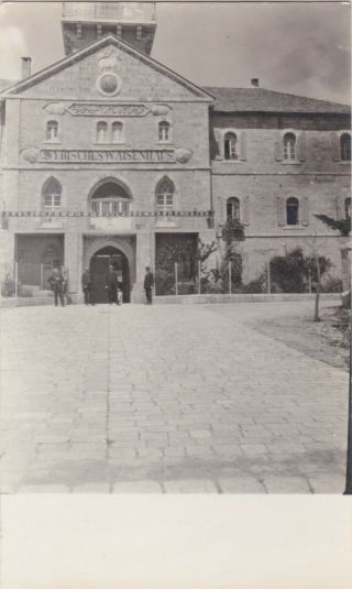 Syria Palestine Armenia 1925 Postcard Syrian German Orphanage In Jerusalem