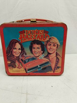 1980 Vintage Aladdin The Dukes Of Hazzard Metal Lunchbox Lunch Box