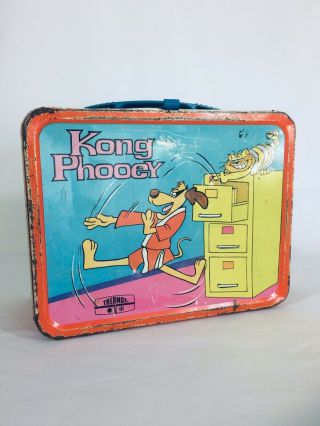 1975 Vintage Hong Kong Phooey Metal Lunch Box & Thermos
