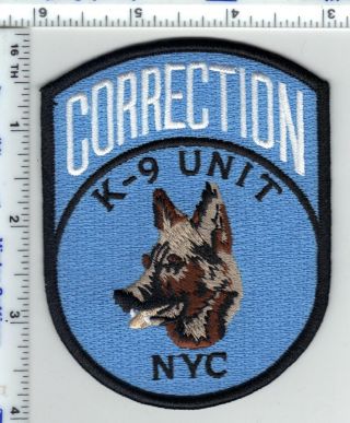 York City Department Of Corrections K - 9 Unit Shoulder Patch