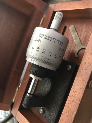 BROWNE & SHARPE,  Micrometer With Dovetail Box 7
