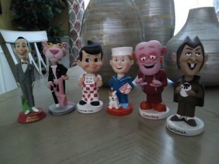 Pee Wee Pink Panther Count Chocula And Frankenberry Bobble Heads