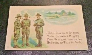 Army Poem Soldiers Vintage Postcard World War 1 - Posted Nov.  19 1917 Military