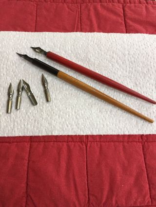 Vintage Wooden Ink Pens