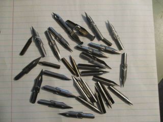 (l@@k) Vintage Pen Nibs,  Calligraphy,  Dip Points Small Pile