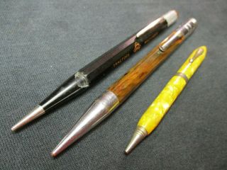 3 Vintage Mechanical Pencils/arnold,  Autopoint,  Eagle/allis - Chalmers/magnum Pointe
