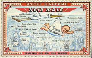 Uk Royalty Comic Heir Male By Artist Art Strader Prince William Birth Humour