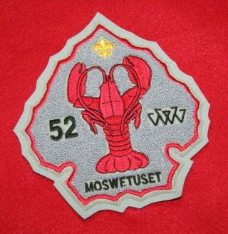 Oa Moswetuset Lodge 52 Silver/gray Chenille Arrowhead C - 1 Lobster Lodge,  Merged