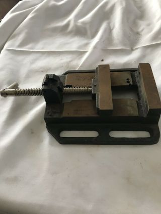 Vintage Machinist/drill Press Vise - Low Profile No.  4 - Jaws Open 4 - 1/4”