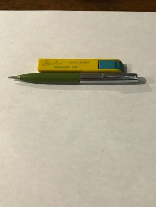 Vintage Sheaffer Green Mechanical Pencil & Fineline Medium Lead Case