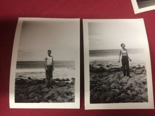 Man and Woman w/ Dog at Beach Seaside Oregon 1920’s – Standard Oil (491) 3