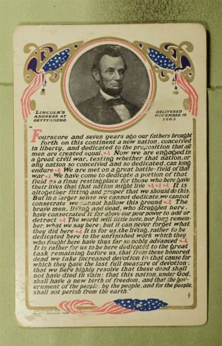 Dr Who Abraham Lincoln Memoriam Postcard E25554