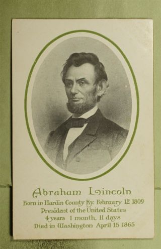 Dr Who Abraham Lincoln Memoriam Postcard E25553