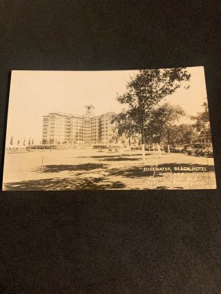 Vintage Postcard Rppc Edgewater Beach Hotel Chicago Children’s Playground Photo