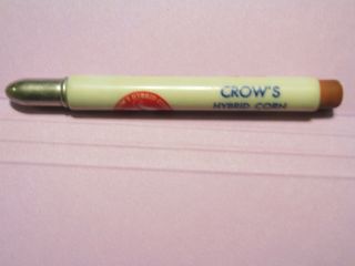 P12b Vintage Advertising Bullet Pencil Crows Hybrid Seed Corn Milford Pearl City