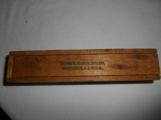Brown & Sharpe Wooden Micrometer Box With Sliding Lid