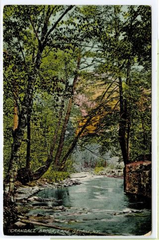 Vintage Db Postcard Lake George York Crandall Brook At Prospect Mountain