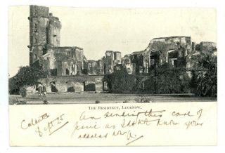 1902 India Postcard Of The Residency In Lucknow