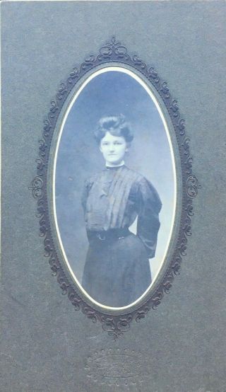 Antique Photo Cabinet Card - Lovely Young Woman - Laura Mccreary Rogers,  Tampa