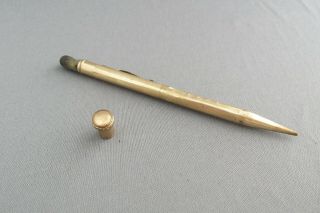 Vintage 14k Gold Filled Etched Full Size Automatic Pencil