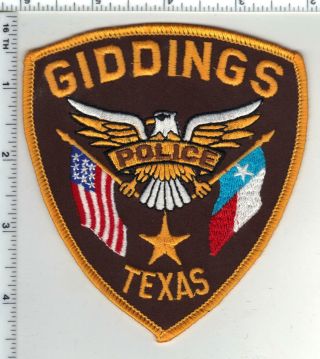 Giddings Police (texas) 2nd Issue Shoulder Patch