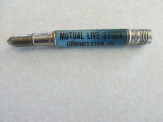 P6b Advertising Bullet Pencil Chicago Mutual Livestock Commission Stock Yards