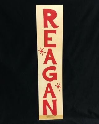 1980 RONALD REAGAN LOCAL POLITICAL CAMPAIGN POSTER ADVERTISING SIGN BANNER 4