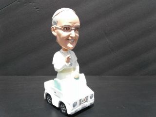 Rare Pope Francis With Car Religious Bobblehead Figure Roma Popemobile
