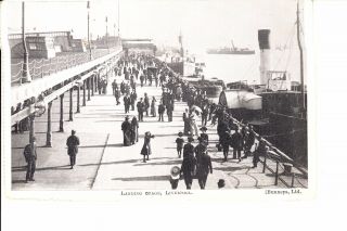 Steamboat Landing Docks At Liverpool England @ 1910