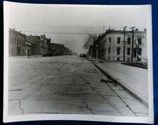 Vtg 1930s Depression Dust Bowl American Car Photo Superior Nebraska Street Scene