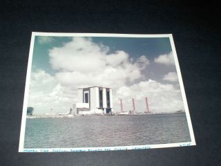 Vintage 6 - 7 - 65 Nasa Aerial View Vab And Mobile Launch Towers A Kodak Color Photo