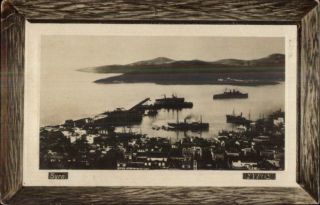 Syra Syros Greece Harbor C1910 Real Photo Postcard