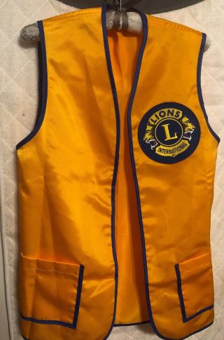 Lions Club International Sz M Vest,  Great Collectible Item