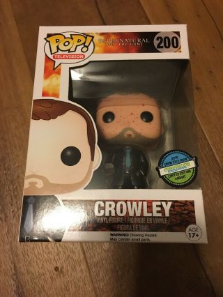 Rare Convention Exclusive Bloody Crowley Funko Pop Supernatural With Sticker