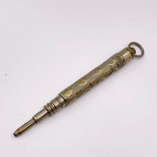 Antique Vintage Old Propelling Pencil Gents Pocket Watch Fob Chatelaine Pendant