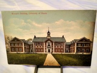 6 Antique Postcards University Of Illinois Women 