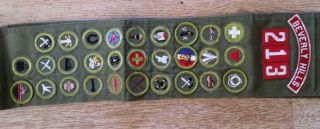 Sash 29 merit badges aviation 1950s 2