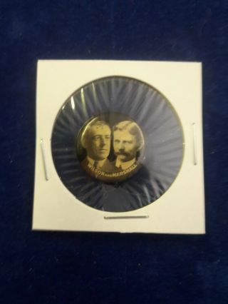 1912 Woodrow Wilson / Thomas Marshall Campaign Button