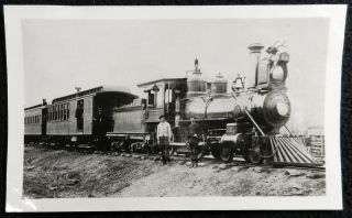 Vtg Photo 1880s Del Norte Colorado Denver Rio Grande Railroad Train Engine 94