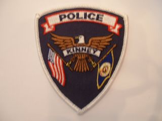 Kinney (ver 2) Police Obsolete Cloth Shoulder Patch Minnesota Usa